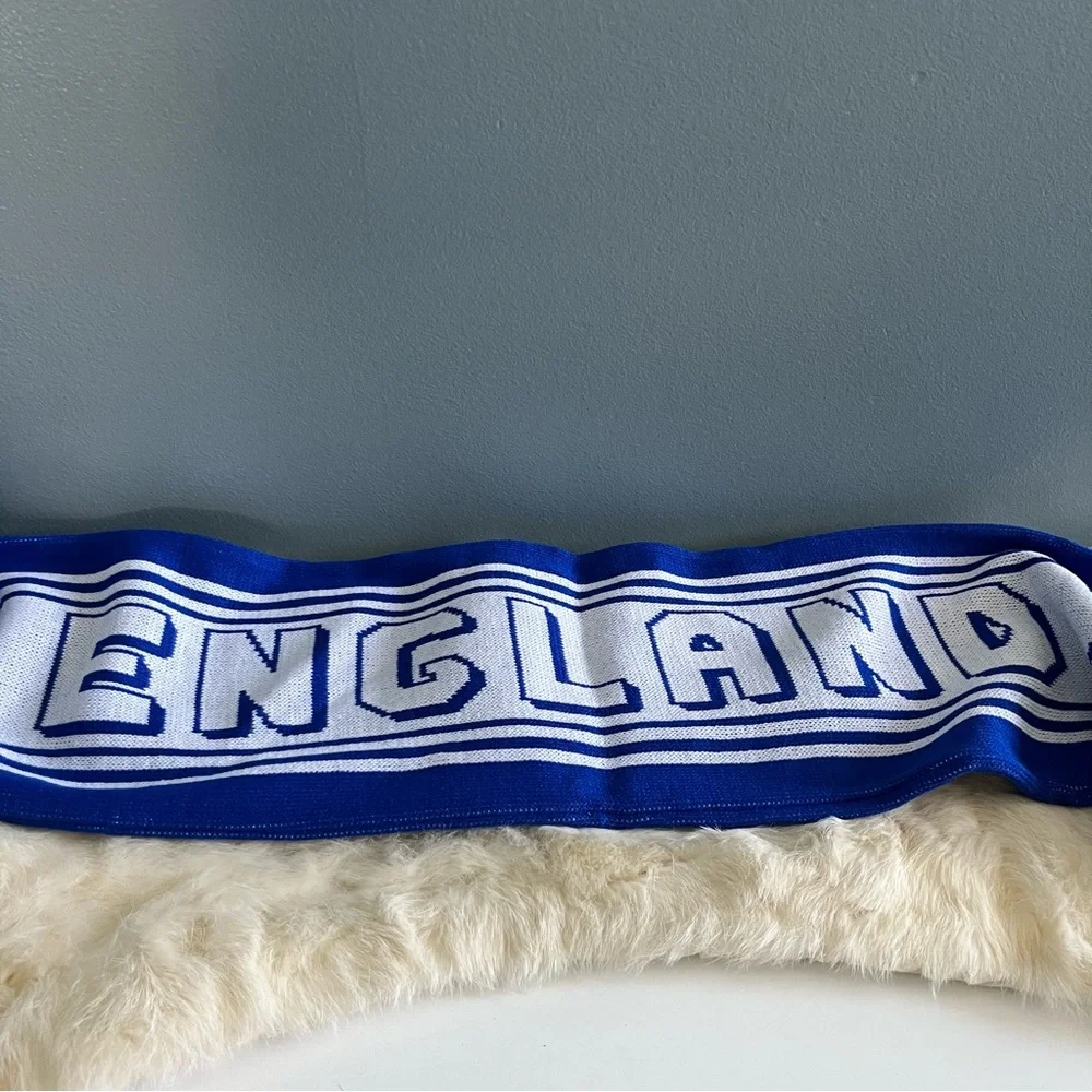 England Red White & Blue Fringe Scarf